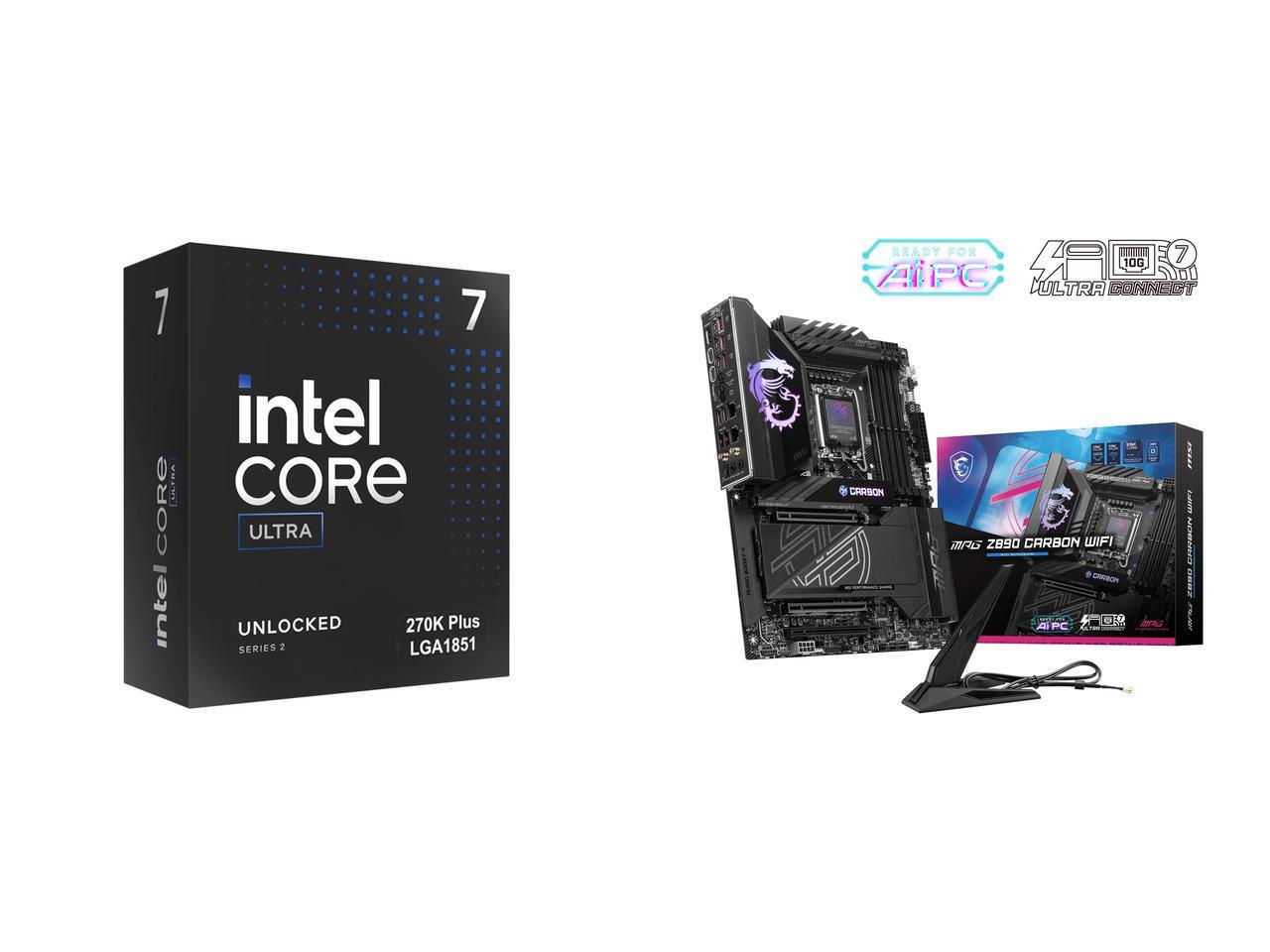 Z890 Wi-Fi 7 Motherboard - CPU Motherboard Combo - Intel BX80768270K