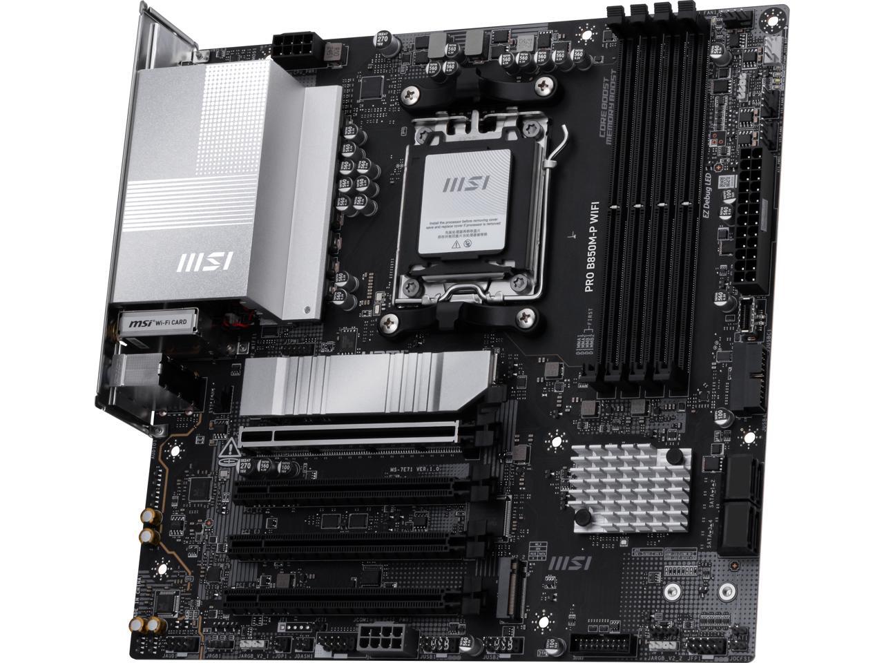 MSI PRO B850M-P WIFI AM5 AMD B - Am5 Micro Atx Pcie 5.0 Motherboard ulasan dan harga